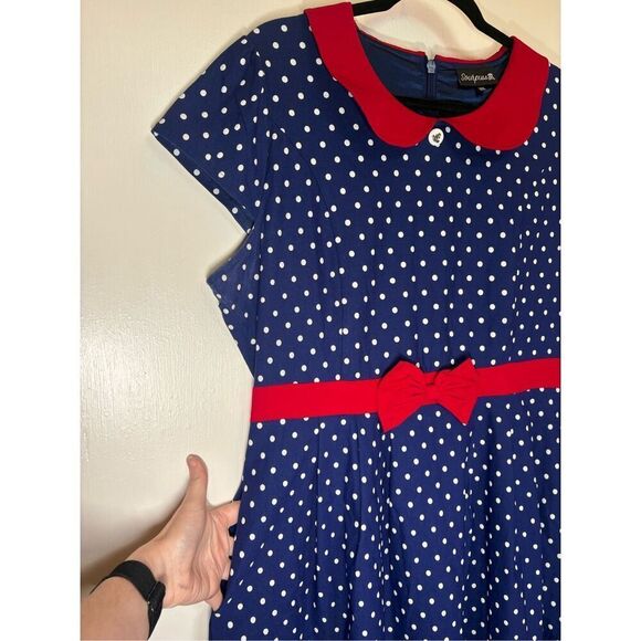 Sourpuss Retro Sailor polka dot dress size XXXL - Picture 3 of 14